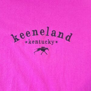 Keeneland TShirt Girls Youth Pink Size XL Embroidered Horse Racing KY